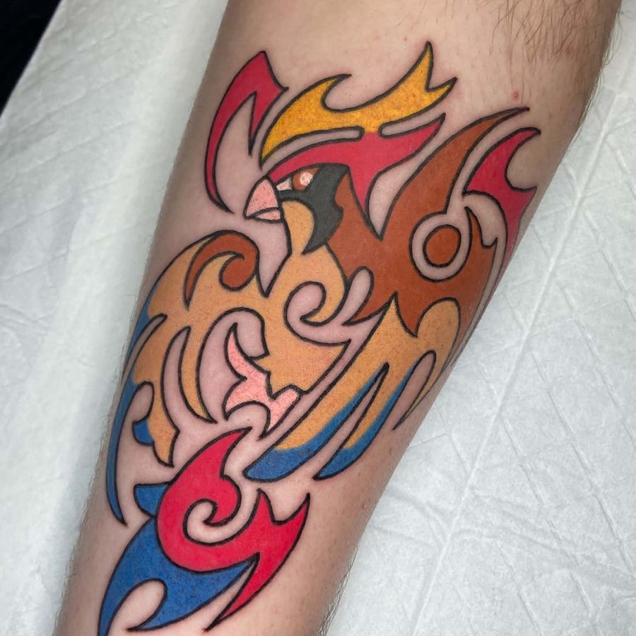 Colour tattoo by an artist at Love Street Tattoo, Cloverdale
