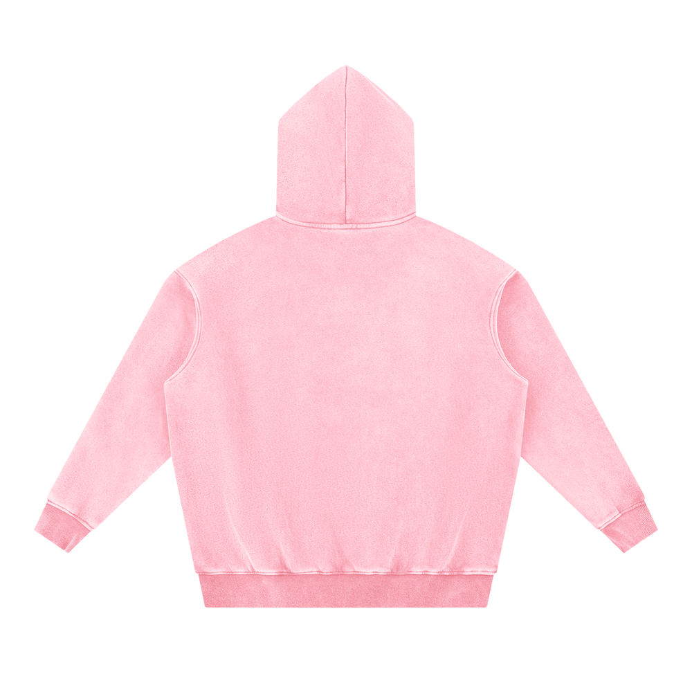 Snow Wash Fleece Oversize Hoodie, Pink