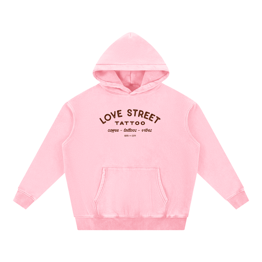 Snow Wash Fleece Oversize Hoodie, Pink