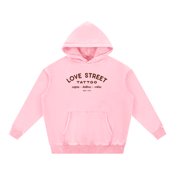 Snow Wash Fleece Oversize Hoodie, Pink