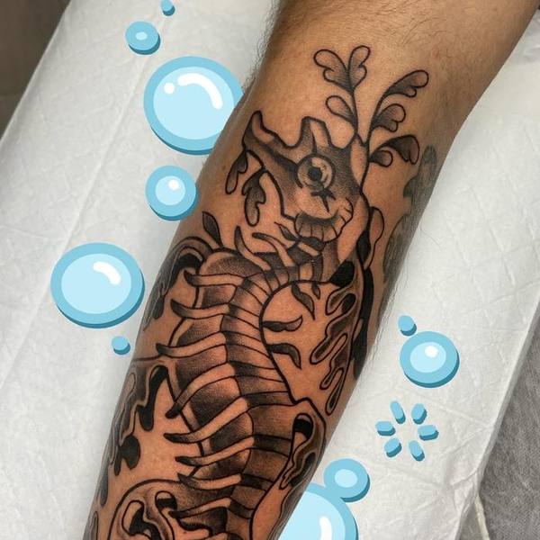 Colour tattoo by an artist at Love Street Tattoo, Cloverdale