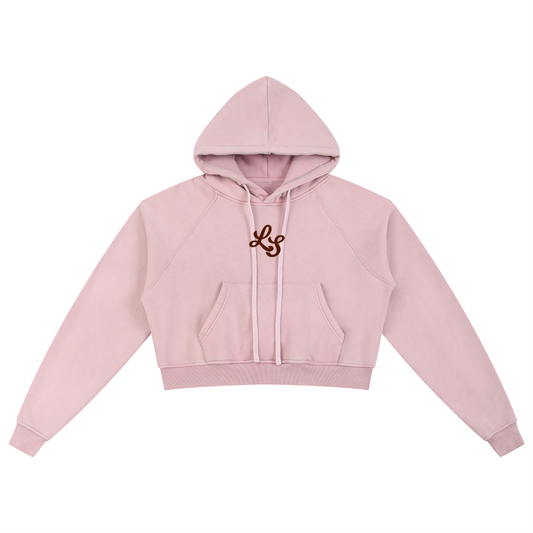 LST Snow Washed Cropped Hoodie
